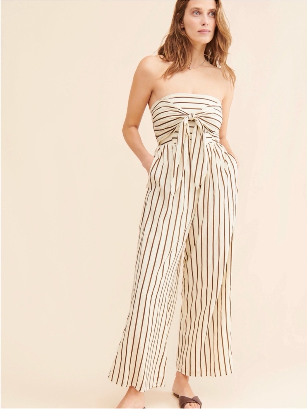 Line and Dot Macario Anthropologie Striped Jumpsuit